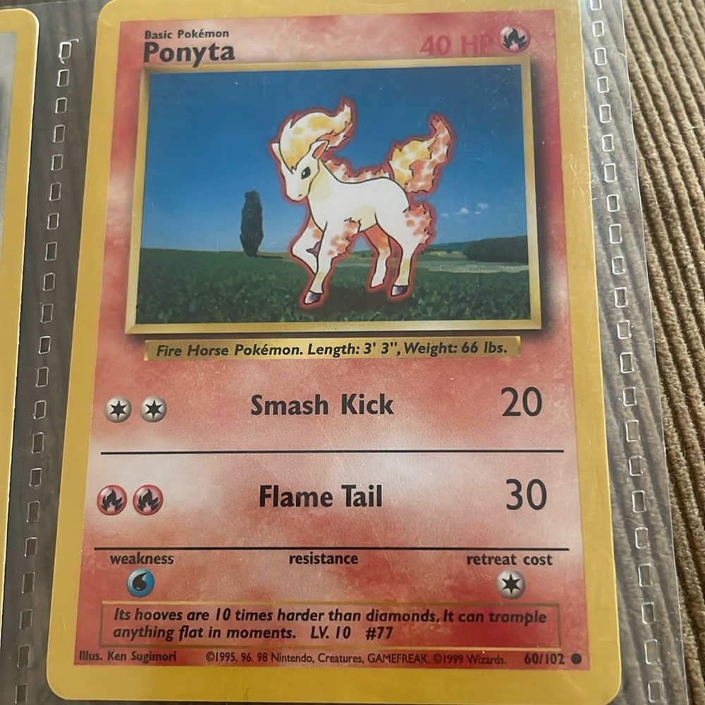 Pokémon PONYTA LV.10 #77 60/102 40HP